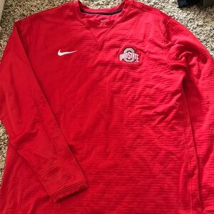 Nike Red Long Sleeve Athletic Tee